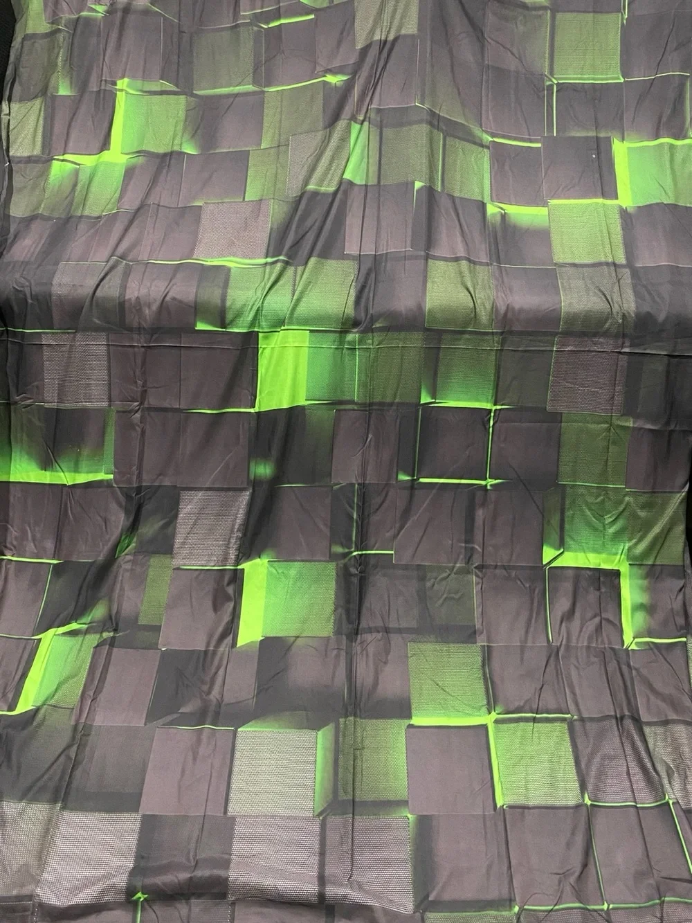 Modern Green & Gray Geometric Case Set for Duvet and Pillows